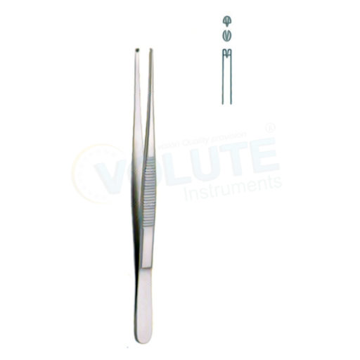 TISSUE FORCEPS, 14.5CM, 1X2 TEETH