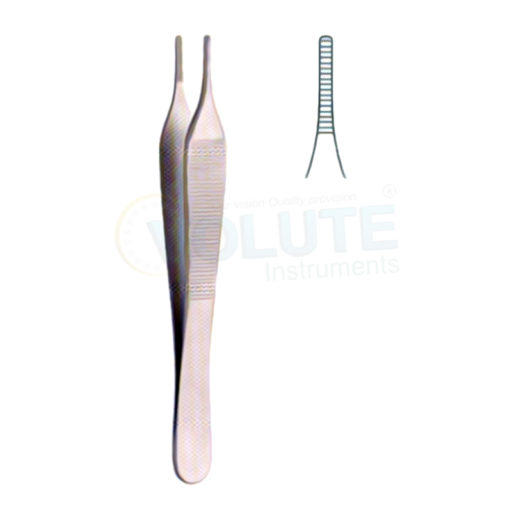 HUDSON EWALD DRESSING FORCEPS, 12CM, SERRATED