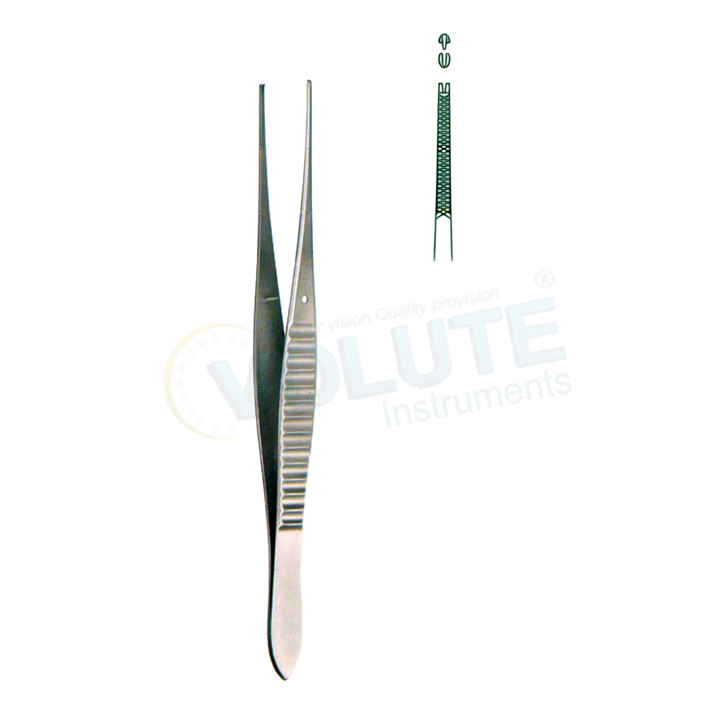 Gillies Tissue Forceps 15cm 1x2 Teeth Volute Instruments