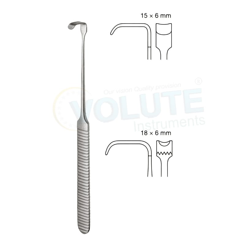 2 Pc Frazier Skin Hook 6 Inch – Neuro Surgical Veterinary Dental Instrument – Stainless Steel, ODM Brand, Made In Pakistan