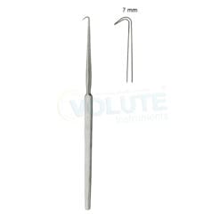 COTTLE TENACULUM HOOK, 16CM, ANGLED, 7MM