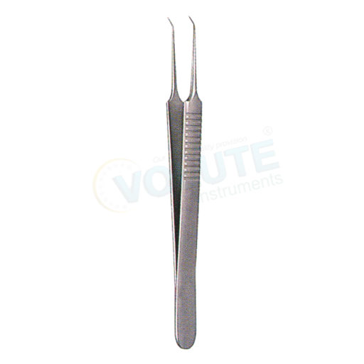 Micro Forceps, 45 Degree Angle, Sharp, 10.5CM