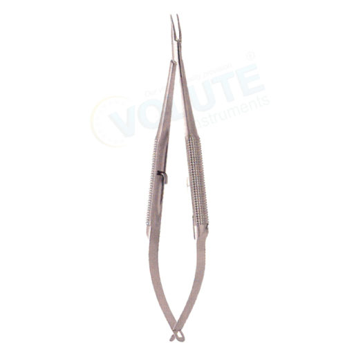 Barraquer Needle Holder, Round Handle, With Catch