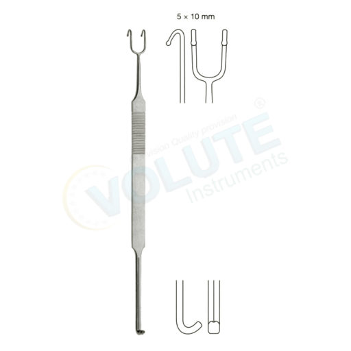 NEIVERT RETRACTOR, DOUBLE ENDED, WITH GUIDE CHANNEL